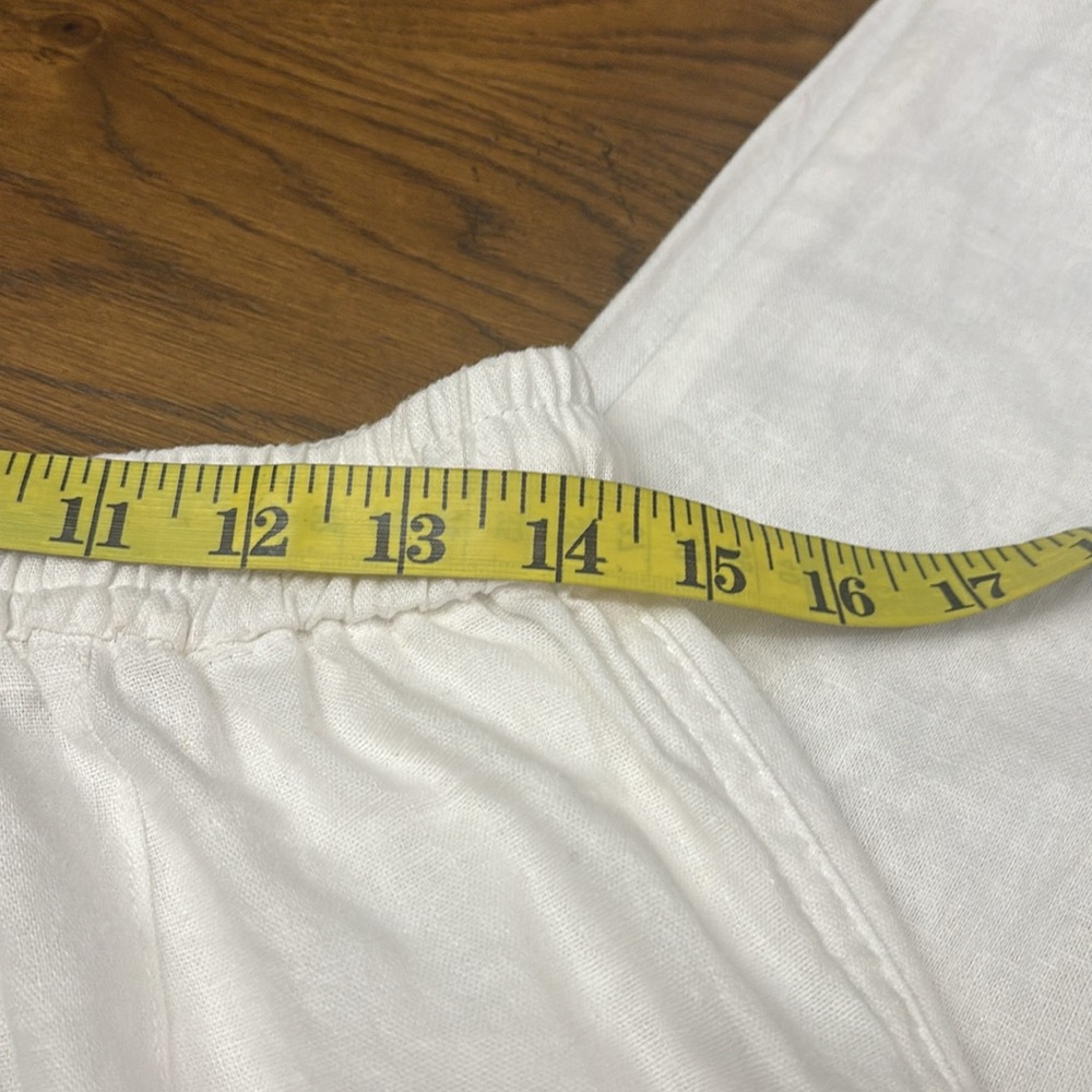 LOVE TREE White Linen Parachute/ Cargo Pants - Picture 8 of 11